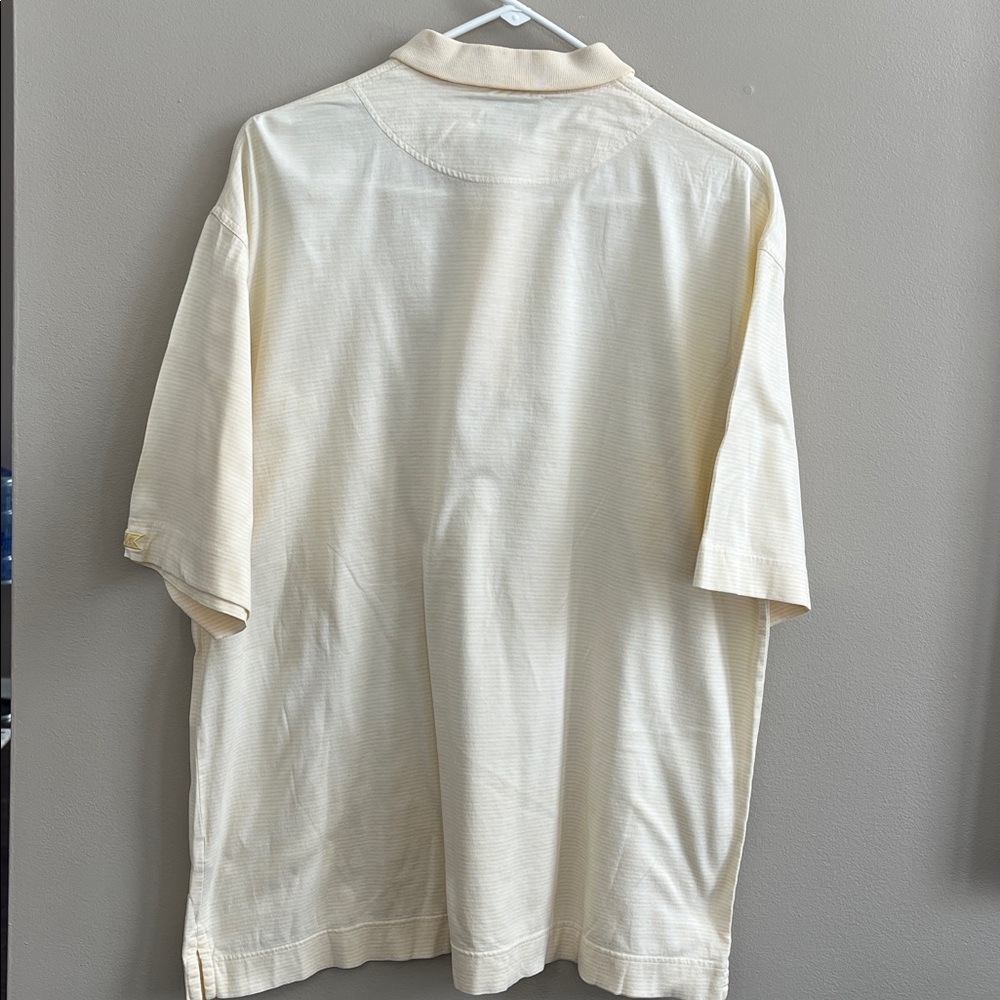 Cutter and Buck pale yellow short sleeve polo shirt size medium - Picture 9 of 15
